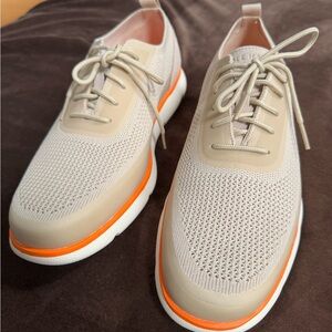 Cole Haan Zerogrand Omni Sneakers Men's Beige and Orange Casual Shoes
